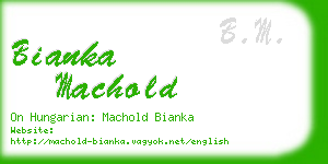 bianka machold business card